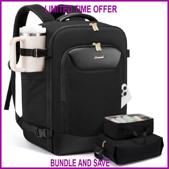 Large 40L Travel Backpack TSA Approved Laptop Carry On Weekender Bag main image 7